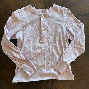 Everlane Women's Pink Two-Button Long-Sleeve Henley